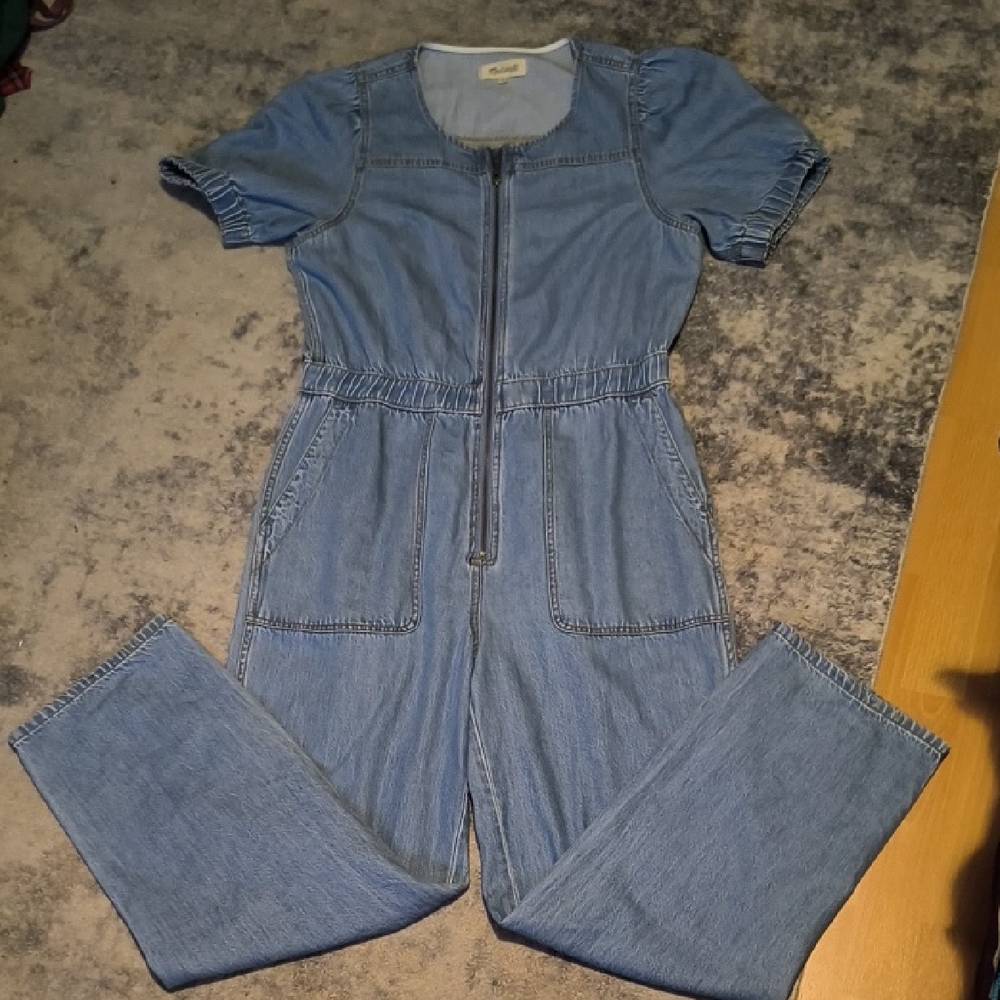 Madewell Blue Denim Jumpsuit